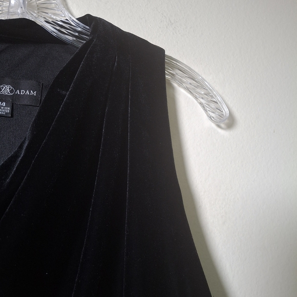 Betsy Adam Velvet Prom Gown Sz 14 Sexy Whimsigoth Maxi Dress Formal Evening Gown - Picture 13 of 16